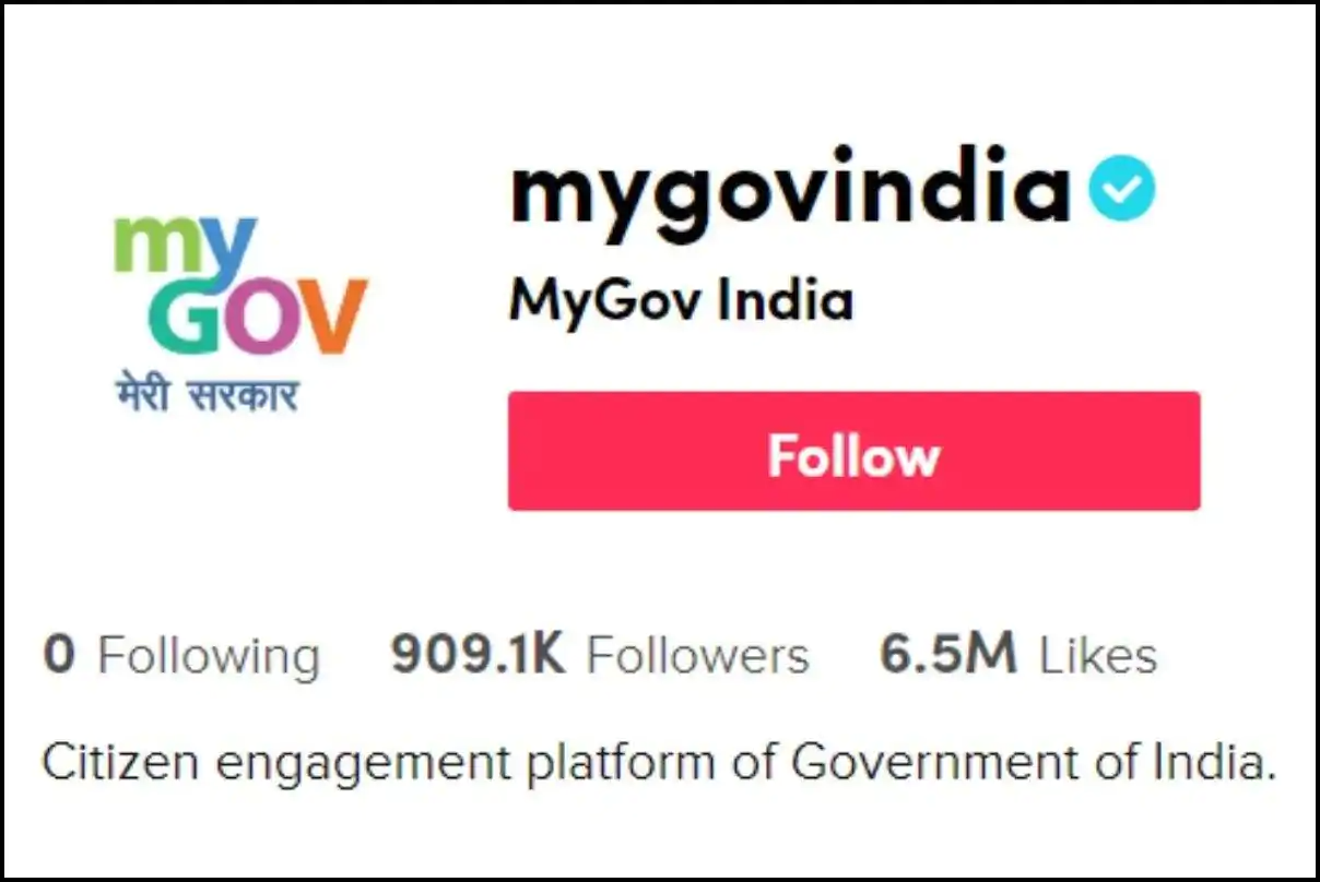 Govt of India Joined TikTok between Boycott Chinese Apps Movement